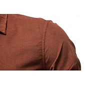 economico Camicie Elite da Uomo-Per uomo Camicia Blu marino scuro Marrone Verde militare Manica Lunga Semplice Colletto a Camicia Scuola Formale Bottoni Abbigliamento Elegante Vintage Cool Quotidiano