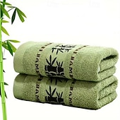 abordables Accessoires pour salle de bains-Serviette de bain 70 x 140 cm (27,5&quot; x 55,1&quot;), serviette en fibre légère et douce à séchage rapide avec motif en bambou, serviette de salle de bain moderne et très absorbante pour hôtel