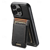 cheap iPhone Cases-Phone Case For iPhone 17 Pro Max 17 Air 16 Pro Max Plus 16 15 14 Pro Max Plus 16e 13 Pro Max Back Cover Magnetic Support Wireless Charging Kickstand Retro TPU PU Leather