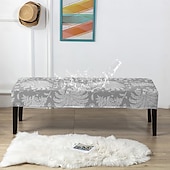 baratos Cobertura de Sofa-Capas de assento de banco impressas de 1/4/6 peças, capas de poliéster elastano à prova d&#039;água, protetor de móveis elásticos e laváveis para sala de jantar, quarto e sala de estar