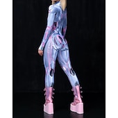 tanie Z nadrukiem-Wzorzyste garnitury Zentai Kostium Cosplay Body Drukowanie Strój karnawałowy Kombinezon zentai Męskie Damskie Dla chłopców seksowny kostium Halloween Kostium na Spektakl Impreza Bal maskowy Dla