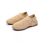 baratos Sapatos de Aulas de Dança-Sapatos de dança de prática de malha respirável para mulheres, com sola de camurça antiderrapante, calçado leve para treinamento de jazz e balé