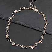 abordables Conjuntos de joyas-Juego de Joyas 3 Diamantes Sintéticos Cromo 1 Brazalete Pendientes Collare Mujer Elegante Vintage Moda Estilo retro Clásico Conjunto de joyas Para Boda Fiesta Invitado a la boda