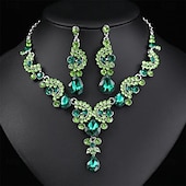 abordables Parures de Bijoux-Parure de bijoux 2 Chrome 1 Collier Boucles d&#039;oreilles Femmes Élégant ancien Mode Le style rétro Classique Parure de Bijoux Pour Mariage Soirée robe demoiselle d honneur