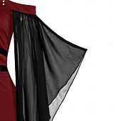 tanie Sukienki-Punk i gotyk Sukienka Dzwon Czarownica Goth Girl Z odsłoniętymi ramionami Asymetryczne obszycie Strój na bal maskowy Damskie Halloween Karnawał Spektakl Impreza Doroślu Sukienka