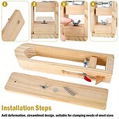 economico arte fai da te-morsetto regolabile robusto - morsetto per cuciture in similpelle di legno resistente - clip portatile per lavori manuali per un fissaggio sicuro delle cuciture