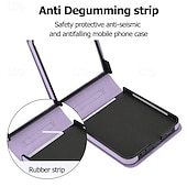 economico Cover Samsung-telefono Custodia Per Samsung Galaxy Z Flip 7 Z Flip 6 Z Flip 5 Z Flip 4 Copertura Posteriore con Cordino Slot per Carte Resistente agli urti Retrò TPU Pelle PU