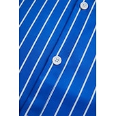 abordables chemise boutonnée pour homme-chemise homme chemise boutonnée chemise décontractée chemise d&#039;été rose bleu vert manches longues rayures revers vacances hawaïennes boutonné vêtements vêtements mode décontracté confortable