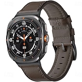 olcso Samsung óraszíjak-Óraszíj mert Samsung Galaxy 8. óra 40/44 mm 8. óra klasszikus 46 mm Valódi bőr Csere Szíj Állítható Rozsdamentes acél csat Bőr Link Karszalag