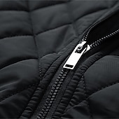economico Piumini e parka da uomo-Per uomo Cappotto Invernale Giacca trapuntata Parka Tasca Poliestere Vacanza Abbigliamento quotidiano Data Regolare Moda Casual Confortevole Calore Termico Inverno Colore Solido / Tinta Unita Nero
