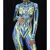 tanie Z nadrukiem-Wzorzyste garnitury Zentai Kostium Cosplay Body Drukowanie Strój karnawałowy Kombinezon zentai Męskie Damskie Dla chłopców seksowny kostium Halloween Kostium na Spektakl Impreza Bal maskowy Dla