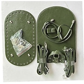 economico arte fai da te-Kit fai da te per zaino in pelle intrecciata da 7 pezzi - set con fondo e patta per borsa in similpelle lavorata a maglia, con uncinetto e accessori - per adulti &amp;adolescenti - perfetti per i