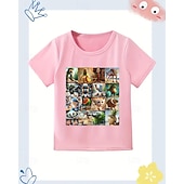 お買い得  男の子の3D動物-男の子用おもしろイタリアンブレインロットグラフィックTシャツ - 軽量で伸縮性のある生地を使用した軽量ストレッチTシャツ。4～12歳向け。普段使いにぴったりのカジュアルTシャツ。 &amp;誕生日パーティーの衣装、子供用夏シャツ、遊び心のある子供用アプリ