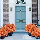 Недорогие День благодарения и осень-6 связок искусственных осенних цветов, устойчивых к ультрафиолетовому излучению, искусственные растения оранжевого, желтого, коричневого и красного цветов, прочный пластиковый осенний букет для декора