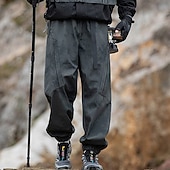 baratos Partes inferiores-Homens Calças de Trilha Calças impermeáveis Calças com cordão Calças Softshell Ao ar livre Normal Prova-de-Água A Prova de Vento Calças Bolsos Cintura elástica Preto Branco Acampar e Caminhar Corrida