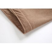 economico Giubbotti Casual-Per uomo Giacca in Velluto a Coste Giacca in Pile Formale Casa Calore Termico Tasca Autunno Tinta unica Attivo Vintage Colletto a Camicia Regolare Nero Bianco Verde Cachi Giacca