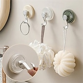 billige Lagring og oppbevaring-4 stk kraftige sugekoppkroker, luksuriøse baderomskroker uten boring, kraftige vakuumkroker for håndkle, badekåpe, kjøkken og dørheng