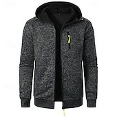 abordables Hoodie Tactique-Homme Sweat à capuche Sweat à capuche zippé intégral Sweat à capuche tactique Rouge vin Bleu Denim Noir Vert Véronèse bleu marine À capuche Uni Fermeture éclair Sport &amp; Loisir Occasionnel Quotidien