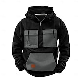 economico Felpa Tattica-Per uomo Felpa con cappuccio Felpa con cappuccio e zip corta Felpa con cappuccio tattica Rosso Blu Viola Verde Cachi Con Cappuccio Semplice Cerniera Blocco di colore Sport &amp; Outdoor Casuale Quotidiano