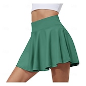 economico Shorts e motociclisti da yoga-Per donna Pantaloncini interni Gonne sportive 2 in 1 con tasche Vita Alta Pantaloni Palestra Athleisure Allenamento Estate Traspirante Tennis Golf Pickleball abbigliamento sportivo Abbigliamento