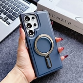 Phone Case For Samsung Galaxy S25 S25 Edge S24 S24 FE S23 Ultra Plus S22 Plus  Ultra Back Cover Magnetic Kickstand Shockproof Retro TPU PU Leather cheap Samsung Cases-Phone Case For Samsung Galaxy S25 S25 Edge S24 S24 FE S23 Ultra Plus S22 Plus  Ultra Back Cover Magnetic Kickstand Shockproof Retro TPU PU Leather