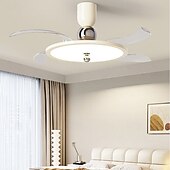 Χαμηλού Κόστους Φώτα Οροφής με Dimmer-Ανεμιστήρας οροφής με φώτα 106cm με δυνατότητα ρύθμισης φωτεινότητας LED 3 χρωμάτων 6 ταχυτήτων με χρονισμό, αναστρέψιμα πτερύγια με τηλεχειριστήριο, οικιακός ανεμιστήρας πολυέλαιος, εσωτερικός