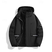 levne Fleece a 3 v 1 bundy-Pánské Rüzgarlık Dağcı Ceketi Bunda 3 v 1 Zima Venkovní Slátanina Zahřívací Vrchní část oděvu Černá Bílá Zelená Khaki Kávová