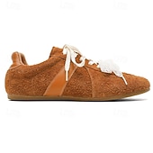 abordables Baskets-Baskets rétro à lacets en daim pour hommes, chaussures décontractées légères pour le style urbain et les tenues de week-end