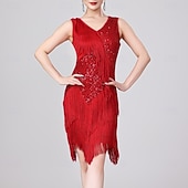 economico Abiti da Pratica-Danza Latina Vestito Nappa Colore puro Giunzione Per donna Performance Allenamento Senza Maniche Alto Poliestere