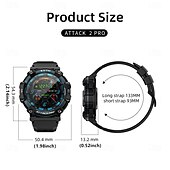 ieftine Ceasuri Smart-LOKMAT ATTACK 2 PRO Ceas inteligent 1.39 inch Uita-te inteligent Bluetooth Pedometru Reamintire Apel Sleeptracker Compatibil cu Android iOS Dame Bărbați Standby Lung Telefon Hands-Free Rezistent la