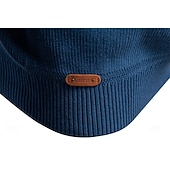 halpa Miesten Elite Neuleet ja Cardiganit-Miesten Pusero Neuloa Tavalliset topit Puolet vetoketjusta Tavallinen Pystykaulus Tyylikäs Aja sivuun Koulu Loma Vaatetus Kevät Syksy Musta Tumma laivastonsininen S M L