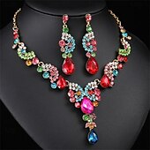 abordables Parures de Bijoux-Parure de bijoux 2 Chrome 1 Collier Boucles d&#039;oreilles Femmes Élégant ancien Mode Le style rétro Classique Parure de Bijoux Pour Mariage Soirée robe demoiselle d honneur