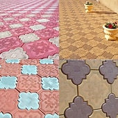 Недорогие Товары для дома-2 красивых пластиковых формы для большой бетонной плитки, бетонная форма для цемента, пластиковая форма для кирпича, бетонная форма для каменной плитки, для создания больших и маленьких замковых