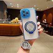 お買い得  iPhone用ケース-電話 ケース 用途 16 15 14 Pro Max Plus 16e 13 Pro Max バックカバー ミラー キックスタンド 耐衝撃 レトロ風 TPU PC
