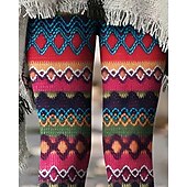 economico -Per donna Pantaloni Leggings Leggings comodi Casual Boho Lunghezza intera Vita Alta Geometrico Elastico in vita Stampato Traspirabilità Confortevole Elasticizzato Vacanza Streetwear Abbigliamento