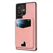 levne Pouzdra pro Samsung-telefon Carcasă Pro Samsung Galaxy S25 S25 Hrana S24 Ultra Plus S24 FE Zadní kryt Magnetické Stojánek Slot pro kartu Retro TPU PU kůže