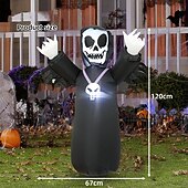 levne Halloween venku-1 ks 1,2 m halloweenský bůh smrti lebka led světlo nafukovací vzduchový model vnitřní a venkovní nádvoří zahradní párty halloweenský festival atmosféra dekorativní světlo eu/us/uk/au zástrčka