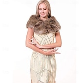 tanie Etole futrzane-szalik-otulacz na szyję z kołnierzem ze sztucznego futra dla kobiet