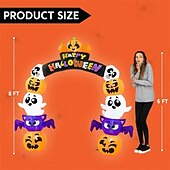 levne Halloween venku-1 ks 2,5 m/8 stop halloweenská dýně, duch, svítící nafukovací vzduchový model, oblouky, dveře do dvora, vstupní dveře, verandy, trávník, párty, halloweenská atmosféra, dekorativní světla, zástrčka
