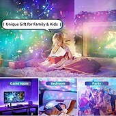 billiga Julbelysning-stjärnprojektor galaxljusprojektor med bluetooth-högtalare dynamiska projektioner i flera färger stjärnnattlampaprojektor för barn och vuxna sovrum rymdlampor för sovrumsinredning estetisk