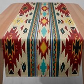 cheap Kitchen &amp; Table Linens-Colorful Checkered Table Runner - Digital Printed Rectangular Tablecloth 33x180cm for Restaurant Banquet &amp; Home Dining Decor