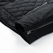 economico Piumini e parka da uomo-Per uomo Cappotto Invernale Giacca trapuntata Parka Tasca Poliestere Vacanza Abbigliamento quotidiano Data Regolare Moda Casual Confortevole Calore Termico Inverno Colore Solido / Tinta Unita Nero