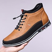 preiswerte Sneaker für Herren-braune High-Top-Wanderschuhe für Herren – bequeme Schnürschuhe für große Füße, Reisen und lange Wanderungen