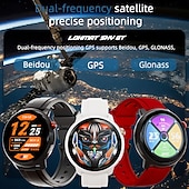 זול שעונים חכמים-LOKMAT SKY GT שעון חכם 1.43 אִינְטשׁ טלפון סלולרי שעון חכם 4G LTE 3G 3G Blootooth מד צעדים מזכיר שיחות מד פעילות מותאם ל אנדרואיד iOS נשים גברים GPS המתנה ארוכה שיחות ללא מגע יד IPX-4 מארז שעון 47 מ&quot;מ