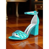 baratos cocktail-sandálias femininas de salto bloco de cetim roxo com tira no tornozelo - sapatos sociais elegantes e abertos para coquetéis e ocasiões formais
