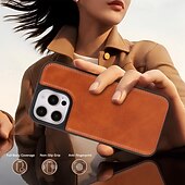 Недорогие Чехлы для iPhone-телефон Кейс для Назначение iPhone 17 Pro Max 17 Air i16 15 14 Pro Max Plus 16e 13 Pro Max Кейс на заднюю панель Защита от удара Ретро ТПУ Кожа PU