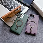 Phone Case For Samsung Galaxy S25 S25 Edge S24 S24 FE S23 Ultra Plus S22 Plus  Ultra Back Cover Magnetic Kickstand Shockproof Retro TPU PU Leather cheap Samsung Cases-Phone Case For Samsung Galaxy S25 S25 Edge S24 S24 FE S23 Ultra Plus S22 Plus  Ultra Back Cover Magnetic Kickstand Shockproof Retro TPU PU Leather