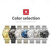 halpa Mekaaniset kellot-OLEVS 6727 Miesten Kello Alkuperäinen Ylellinen Automaattinen Mekaaninen Kello Vesitiivis Kalenteri Viikko Ruostumatonta Terästä Kello