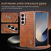 Недорогие Чехлы для Samsung-телефон Кейс для Назначение SSamsung Galaxy Z-образный сгиб 7 Z-сгиб 6 Z Fold 5 Z Fold 4 Кейс на заднюю панель Защита от удара Ретро ТПУ Кожа PU