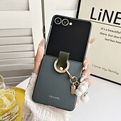 Недорогие Чехлы для Samsung-телефон Кейс для Назначение SSamsung Galaxy Z Flip 7 FE Z-флип 6 Z Flip 5 Z Flip 4 Кейс на заднюю панель Кольцо Пряжка Защита от удара Ретро ПК